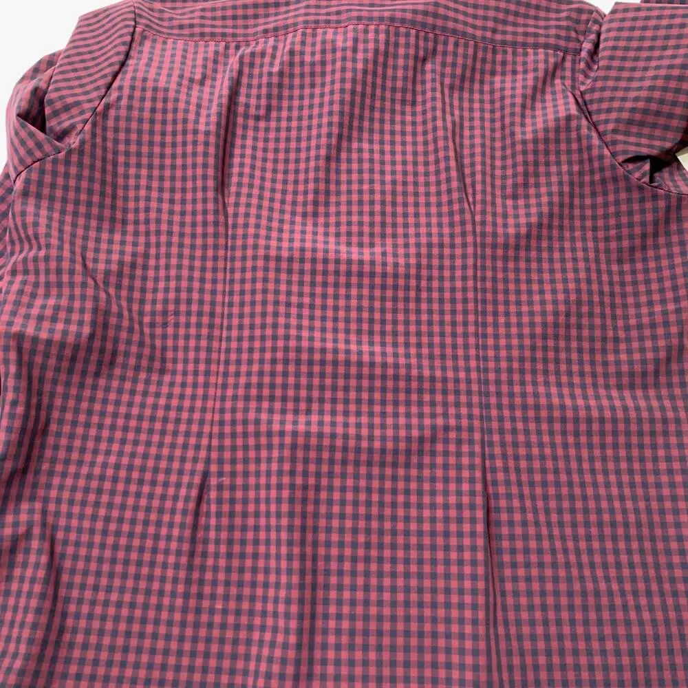 Mizzen+Main Shirt Mens Large Brick Storm Standard Fit Marshall Gingham Button Up